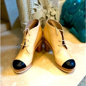 Chanel booties two toned like new.